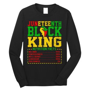 Juneteenth  Afro Black King Nutrition Long Sleeve Shirt