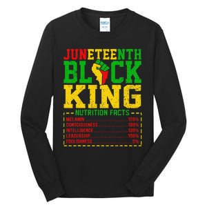 Juneteenth  Afro Black King Nutrition Tall Long Sleeve T-Shirt