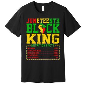 Juneteenth  Afro Black King Nutrition Premium T-Shirt