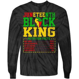 Juneteenth  Afro Black King Nutrition Tie-Dye Long Sleeve Shirt