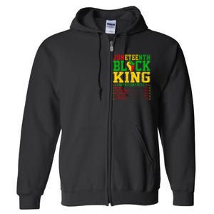 Juneteenth  Afro Black King Nutrition Full Zip Hoodie