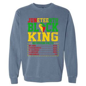 Juneteenth  Afro Black King Nutrition Garment-Dyed Sweatshirt