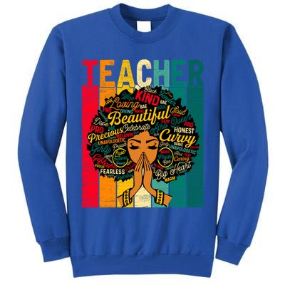Juneteenth Afro Black History Month African American Teacher Gift Tall Sweatshirt