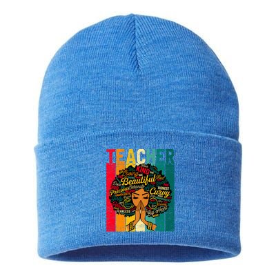 Juneteenth Afro Black History Month African American Teacher Gift Sustainable Knit Beanie