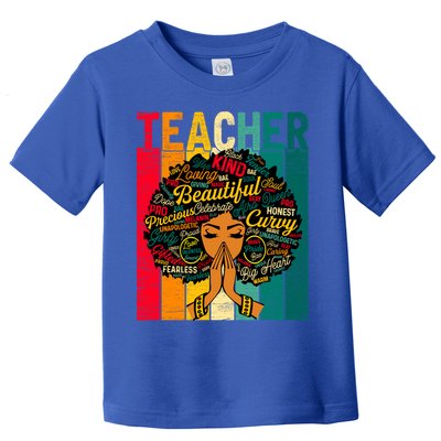 Juneteenth Afro Black History Month African American Teacher Gift Toddler T-Shirt