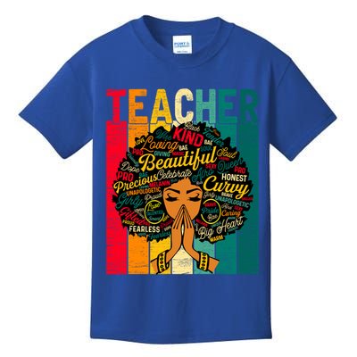 Juneteenth Afro Black History Month African American Teacher Gift Kids T-Shirt