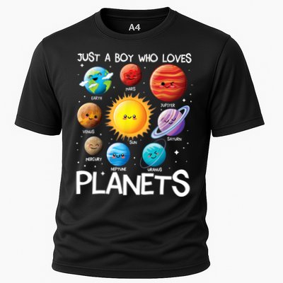 Just A Boy Who Loves Planets Solar System Space Science Gift Performance Shirt
