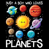 Just A Boy Who Loves Planets Solar System Space Science Gift Sustainable Bucket Hat