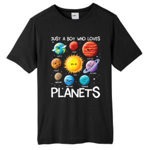 Just A Boy Who Loves Planets Solar System Space Science Gift Tall Fusion ChromaSoft Performance T-Shirt