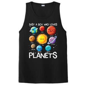 Just A Boy Who Loves Planets Solar System Space Science Gift PosiCharge Competitor Tank