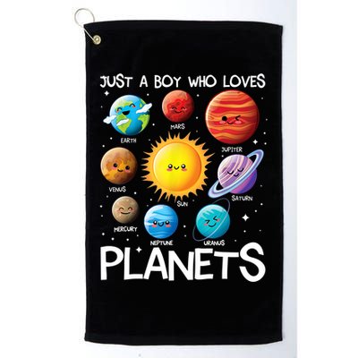 Just A Boy Who Loves Planets Solar System Space Science Gift Golf Towel