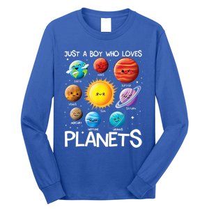 Just A Boy Who Loves Planets Solar System Space Science Gift Long Sleeve Shirt