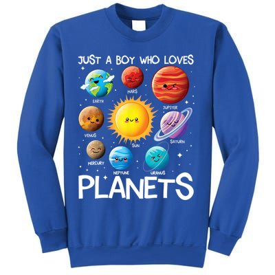 Just A Boy Who Loves Planets Solar System Space Science Gift Sweatshirt