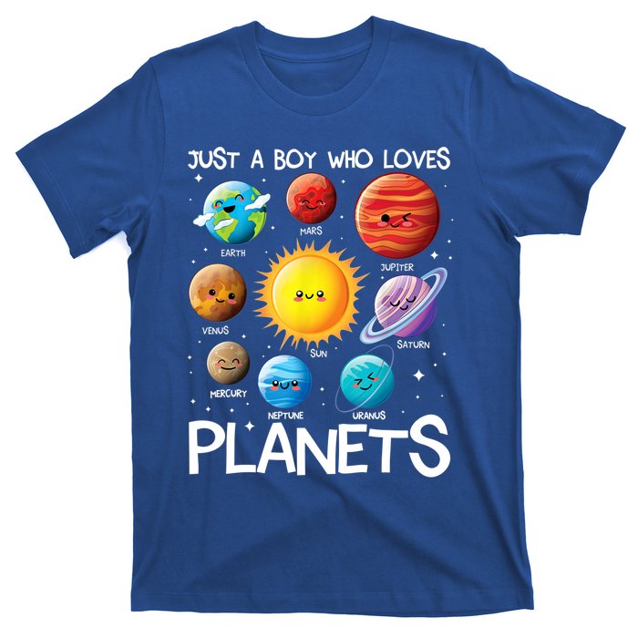 Just A Boy Who Loves Planets Solar System Space Science Gift T-Shirt