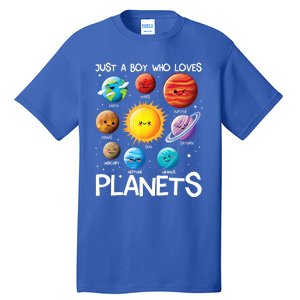 Just A Boy Who Loves Planets Solar System Space Science Gift Tall T-Shirt