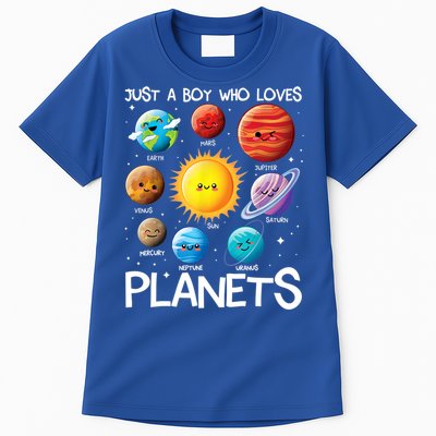 Just A Boy Who Loves Planets Solar System Space Science Gift Tall T-Shirt
