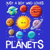Just A Boy Who Loves Planets Solar System Space Science Gift 16 in Basic Backpack