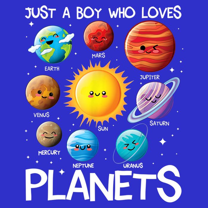 Just A Boy Who Loves Planets Solar System Space Science Gift 16 in Basic Backpack