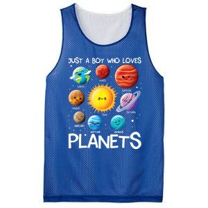 Just A Boy Who Loves Planets Solar System Space Science Gift Mesh Reversible Basketball Jersey Tank