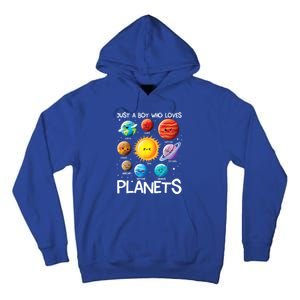 Just A Boy Who Loves Planets Solar System Space Science Gift Tall Hoodie