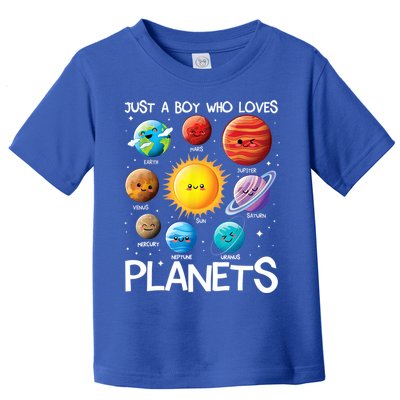 Just A Boy Who Loves Planets Solar System Space Science Gift Toddler T-Shirt