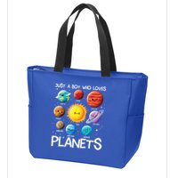 Just A Boy Who Loves Planets Solar System Space Science Gift Zip Tote Bag