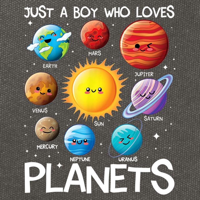 Just A Boy Who Loves Planets Solar System Space Science Gift Cotton Canvas Backpack