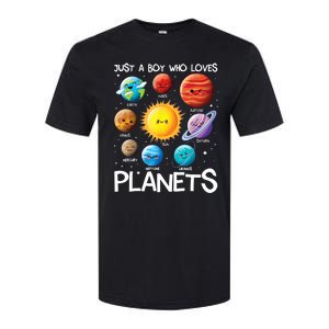 Just A Boy Who Loves Planets Solar System Space Science Gift Softstyle CVC T-Shirt