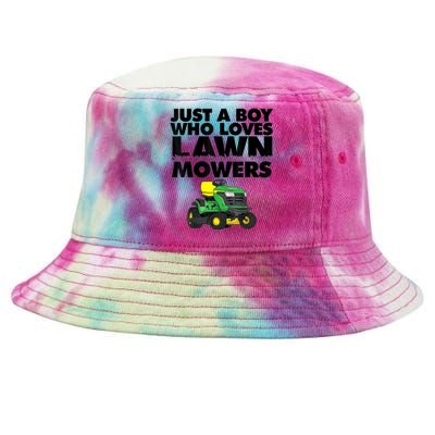 Just A Boy Who Loves Lawn Mowers Tie-Dyed Bucket Hat