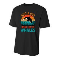 Just A Boy Who Loves Whales Youth Performance Sprint T-Shirt