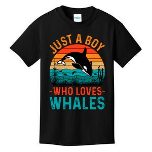 Just A Boy Who Loves Whales Kids T-Shirt