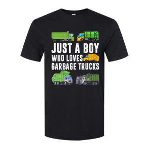 Just A Boy Who Loves Garbage Trucks Trash Truck Softstyle CVC T-Shirt