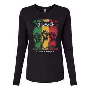 Juneteenth African Black American Freedom Day Womens Cotton Relaxed Long Sleeve T-Shirt