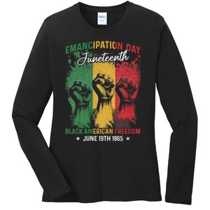 Juneteenth African Black American Freedom Day Ladies Long Sleeve Shirt