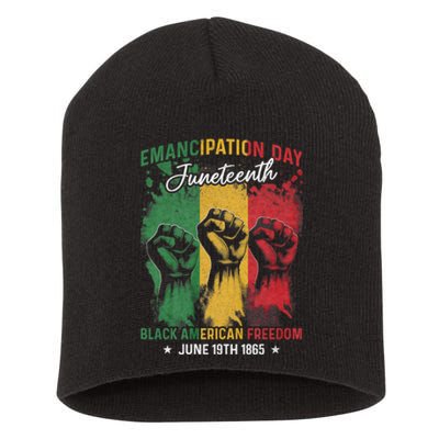 Juneteenth African Black American Freedom Day Short Acrylic Beanie