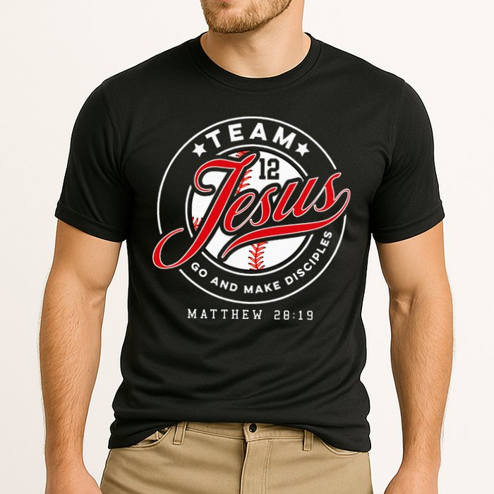 Jesus And Baseball Team Jesus Christian Matthew 2819 Verse Cooling Performance Crew T-Shirt