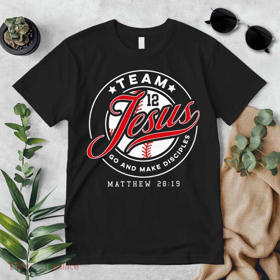 Jesus And Baseball Team Jesus Christian Matthew 2819 Verse Premium T-Shirt