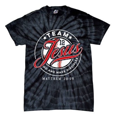 Jesus And Baseball Team Jesus Christian Matthew 2819 Verse Tie-Dye T-Shirt