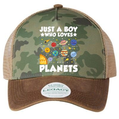 Just A Boy Who Loves Planets Solar System Space Science Geek Legacy Tie Dye Trucker Hat