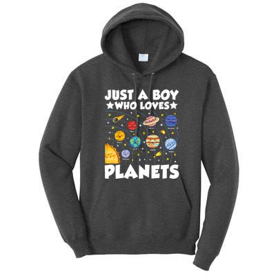 Just A Boy Who Loves Planets Solar System Space Science Geek Tall Hoodie