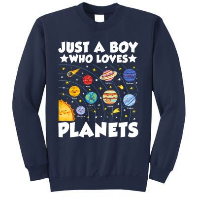 Just A Boy Who Loves Planets Solar System Space Science Geek Sweatshirt