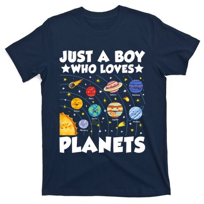 Just A Boy Who Loves Planets Solar System Space Science Geek T-Shirt