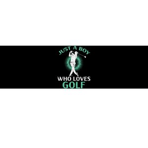 Just A Boy Who Loves Golf Golfing Golfer Bumper Sticker