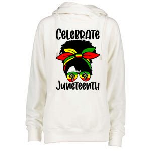 Juneteenth Ancestors Black African American Flag Pride Womens Funnel Neck Pullover Hood