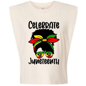 Juneteenth Ancestors Black African American Flag Pride Garment-Dyed Women's Muscle Tee