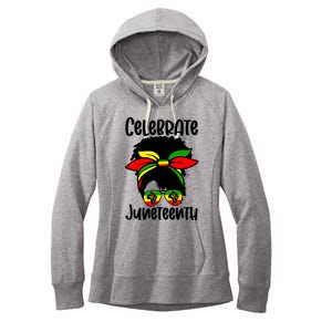 Juneteenth Ancestors Black African American Flag Pride Women's Fleece Hoodie