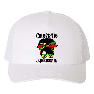 Juneteenth Ancestors Black African American Flag Pride Yupoong Adult 5-Panel Trucker Hat