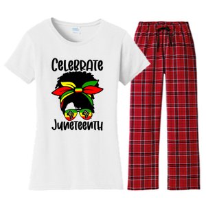 Juneteenth Ancestors Black African American Flag Pride Women's Flannel Pajama Set