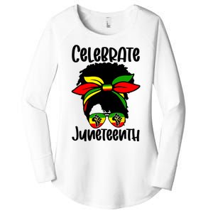 Juneteenth Ancestors Black African American Flag Pride Women's Perfect Tri Tunic Long Sleeve Shirt