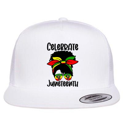 Juneteenth Ancestors Black African American Flag Pride Flat Bill Trucker Hat